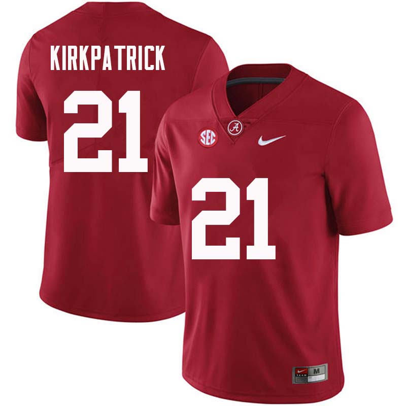 Alabama Crimson Tide Men's Dre Kirkpatrick #21 Crimson NCAA Nike Authentic Stitched College Football Jersey ZU16X12HZ